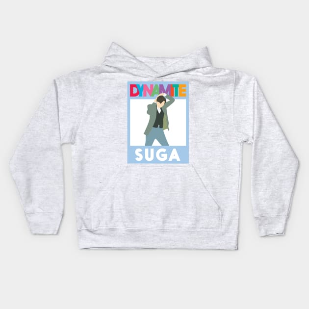 BTS DYNAMITE SUGA Kids Hoodie by YoshFridays